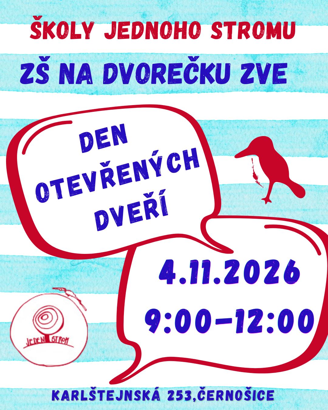 Plakát: Den otevřených dveří ZŠ Na dvorečku